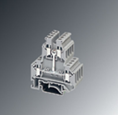 Phoenix Contact Multi-Level Terminal Block; UKK 5-PV; 30A; 600V; 2-Level; #26 - #10; Screw Connection; Grey